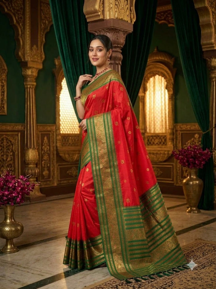 A Tale of Two Tones Fancy Silk Saree