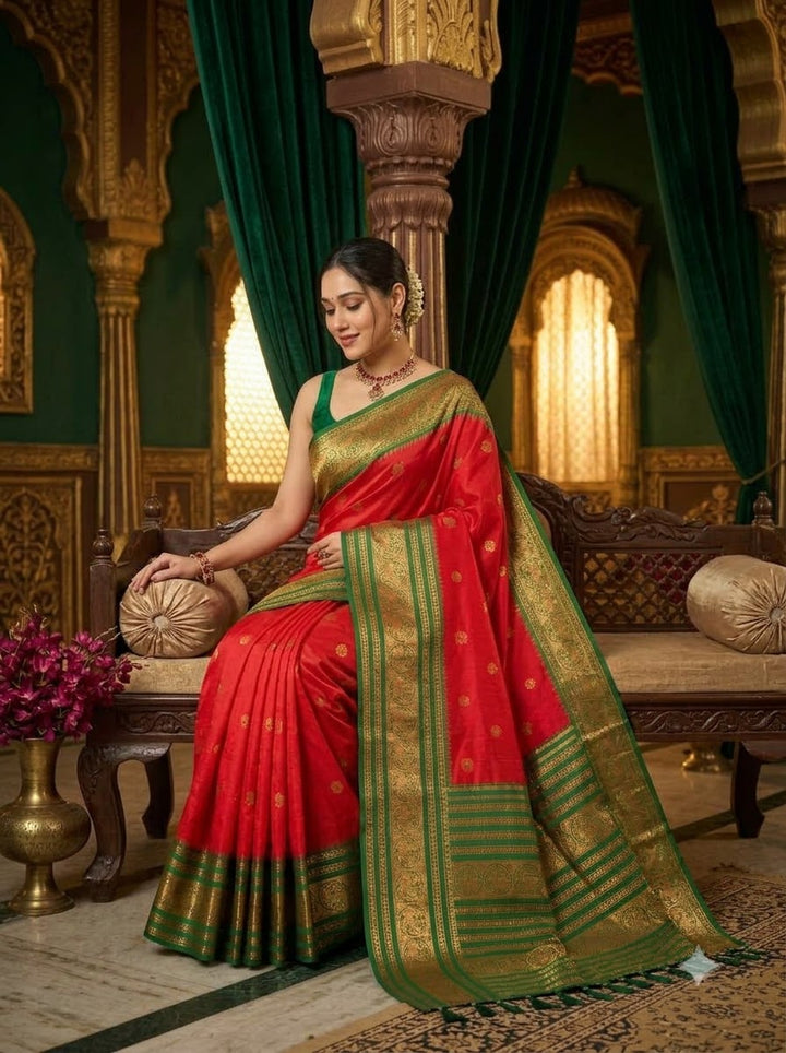 A Tale of Two Tones Fancy Silk Saree