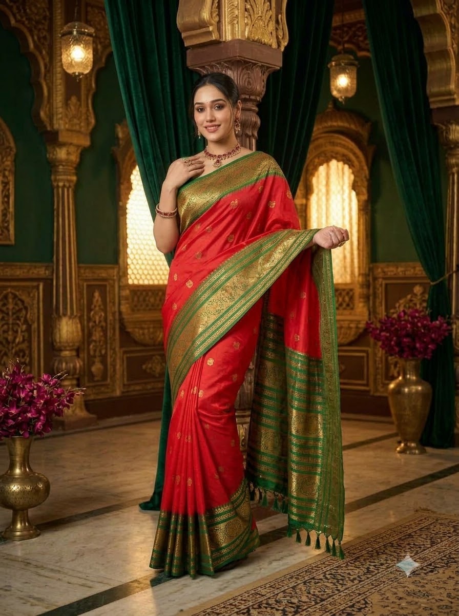 A Tale of Two Tones Fancy Silk Saree