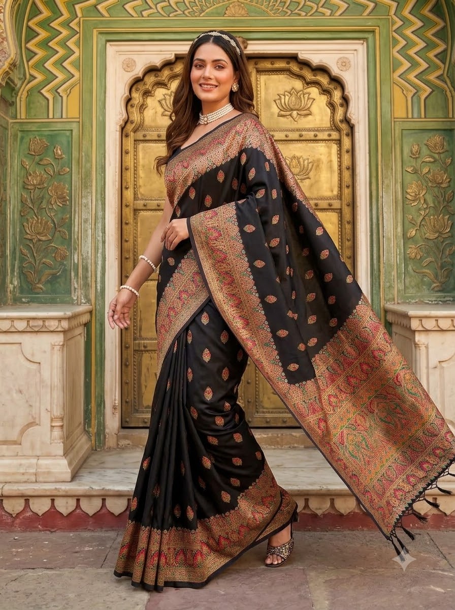 The Story of Her Pashmina Silk Saree