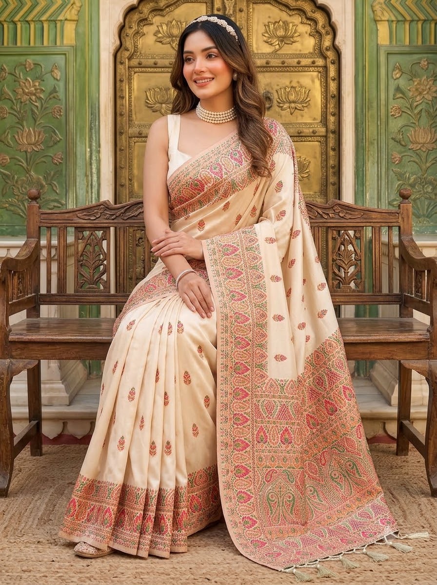 The Story of Her Pashmina Silk Saree