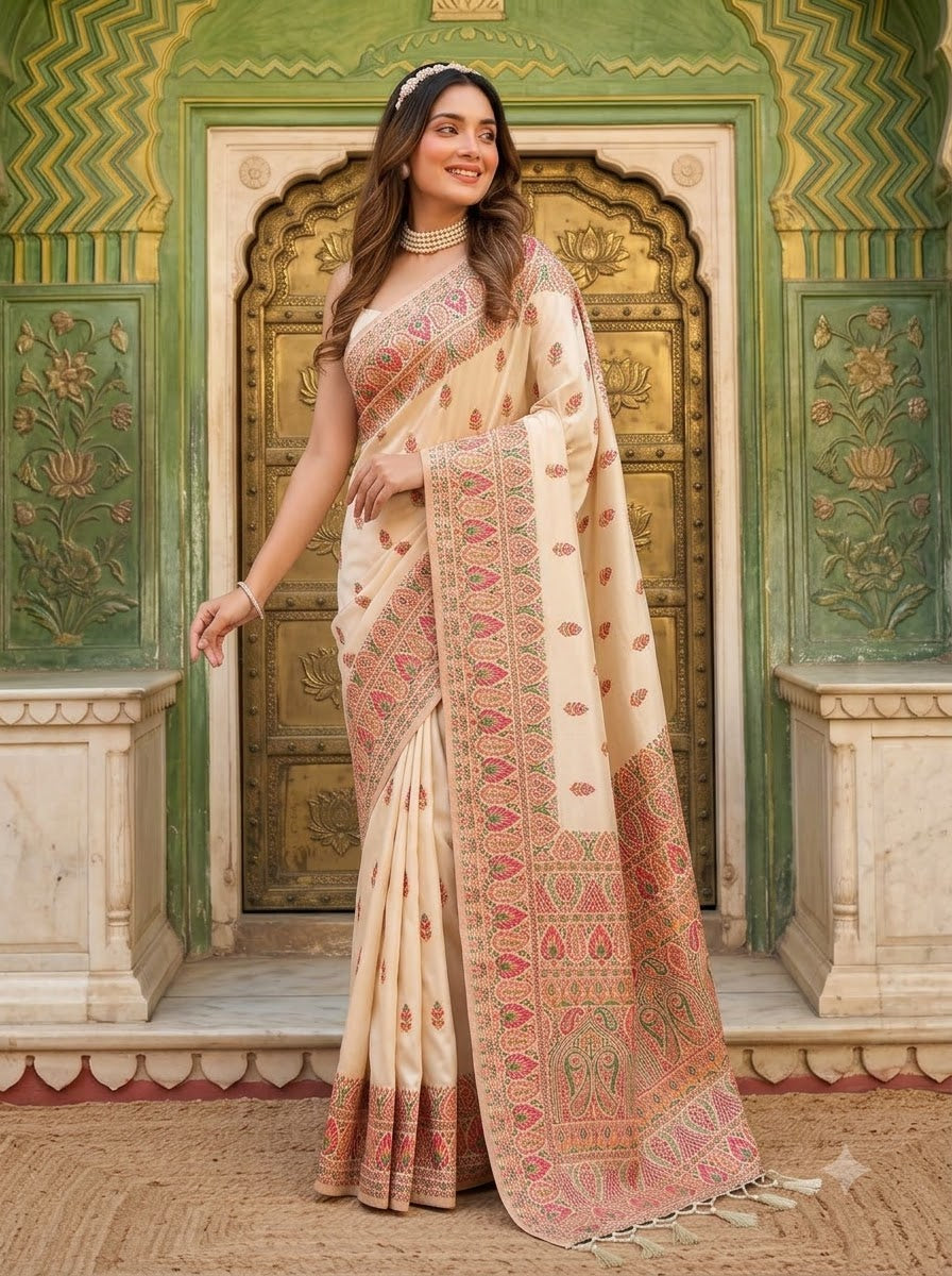 The Story of Her Pashmina Silk Saree