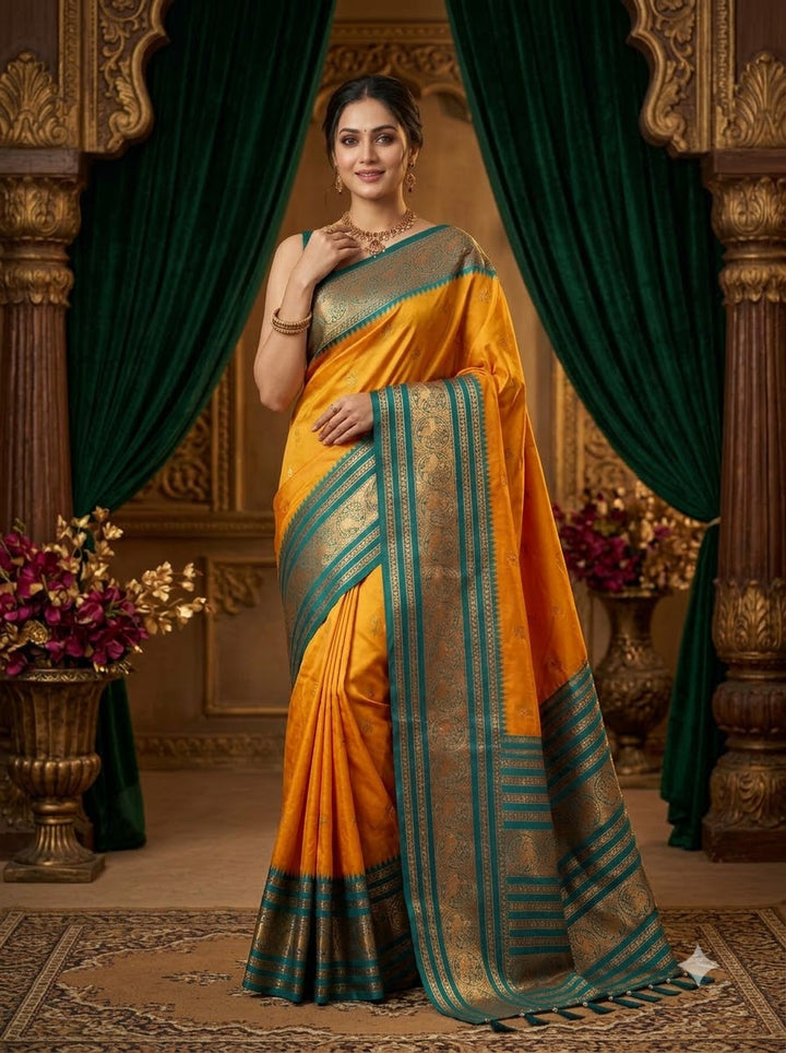 A Tale of Two Tones Fancy Silk Saree