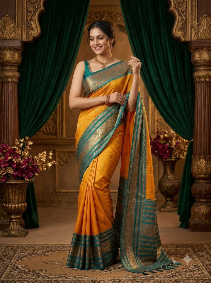 A Tale of Two Tones Fancy Silk Saree