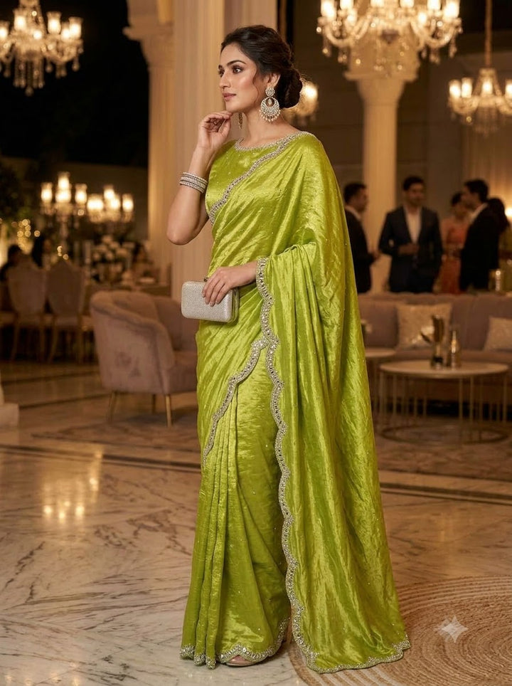 Iconic Glow Satin Silk Saree