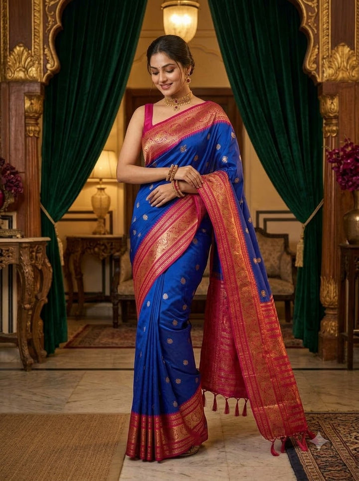A Tale of Two Tones Fancy Silk Saree
