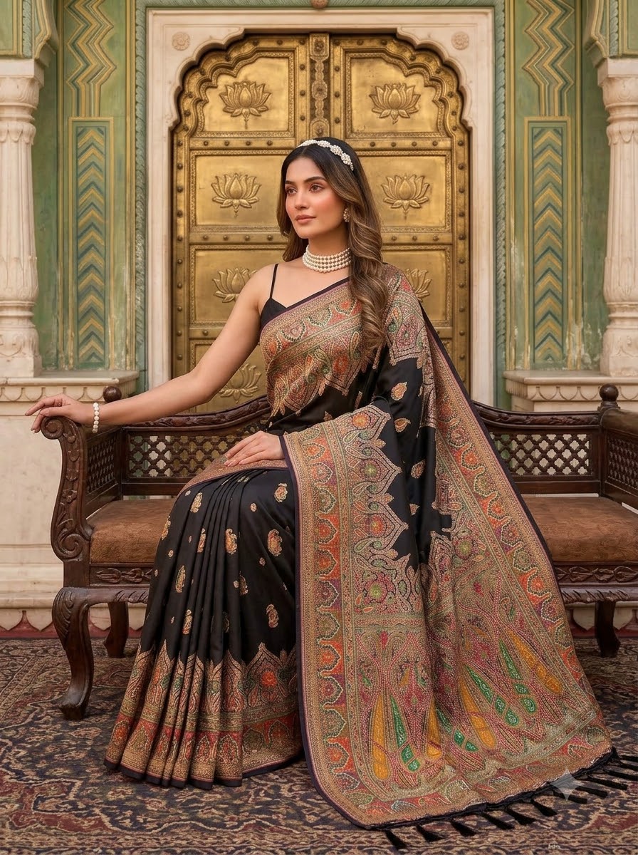 The Story of Her Pashmina Silk Saree