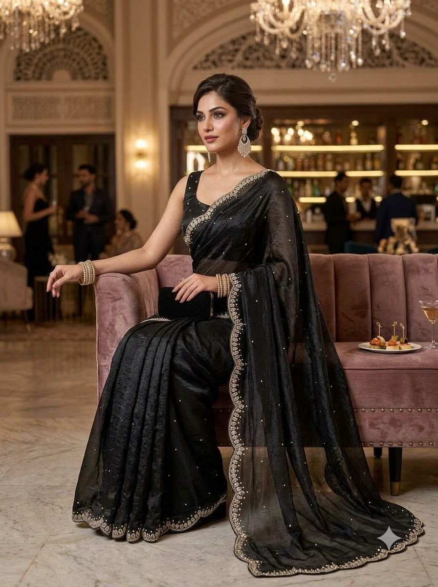 Iconic Glow Satin Silk Saree