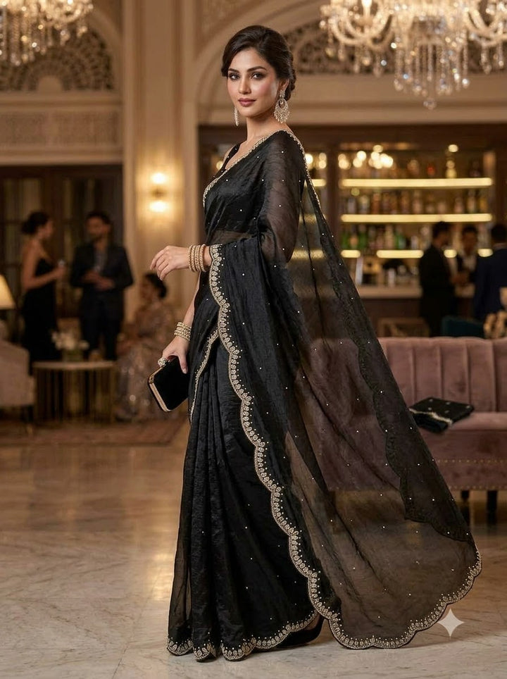 Iconic Glow Satin Silk Saree