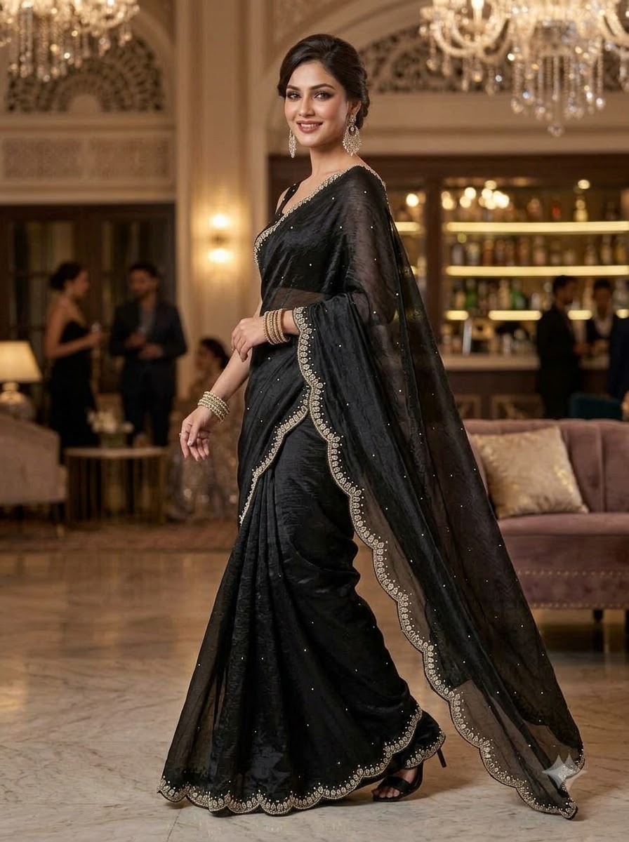 Iconic Glow Satin Silk Saree