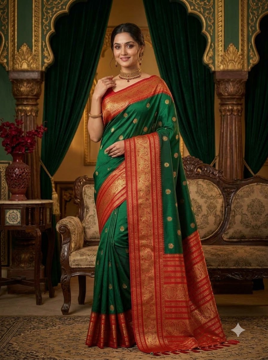 A Tale of Two Tones Fancy Silk Saree
