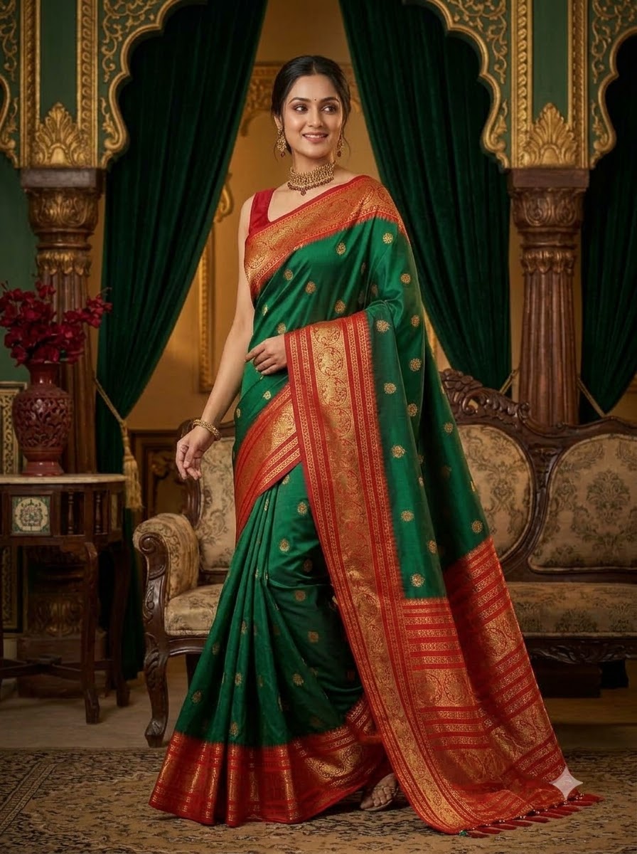 A Tale of Two Tones Fancy Silk Saree