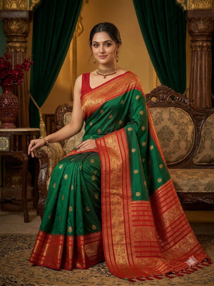 A Tale of Two Tones Fancy Silk Saree