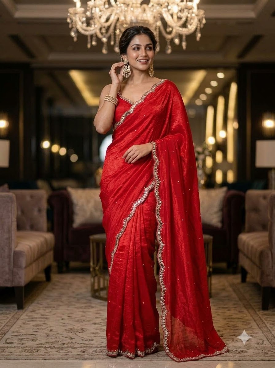 Iconic Glow Satin Silk Saree
