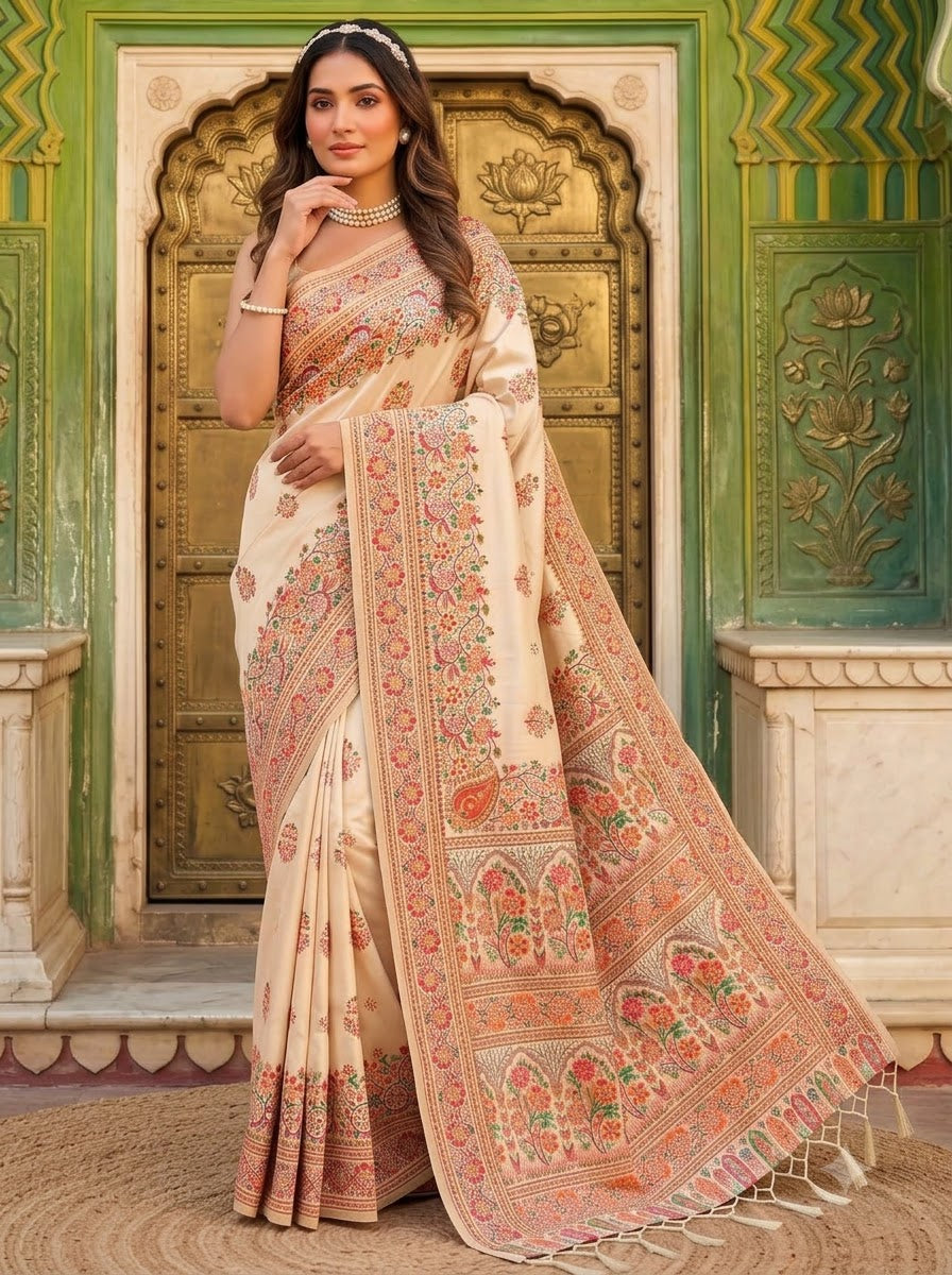 The Story of Her Pashmina Silk Saree