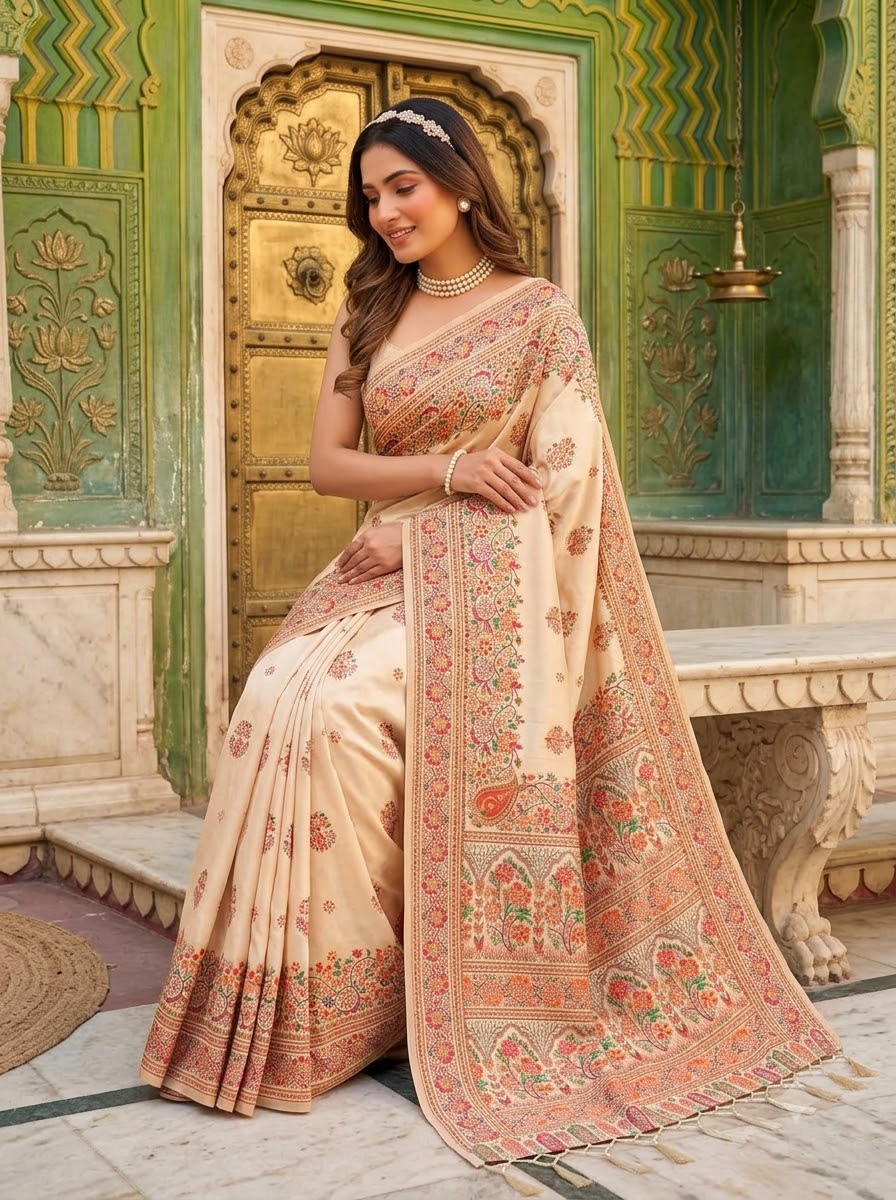The Story of Her Pashmina Silk Saree