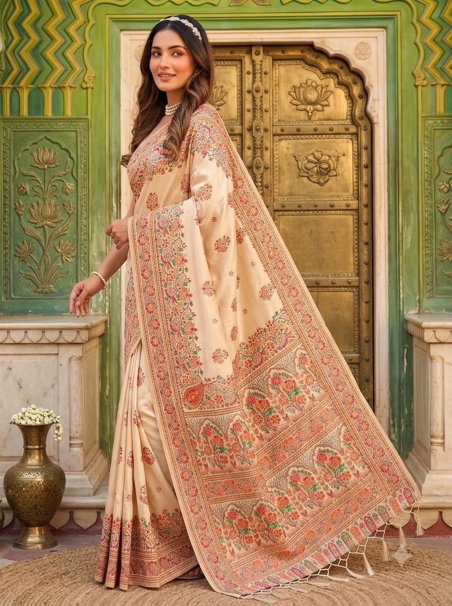 The Story of Her Pashmina Silk Saree