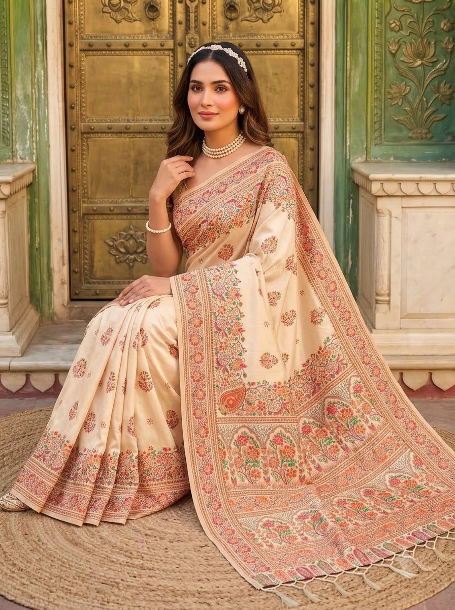 The Story of Her Pashmina Silk Saree