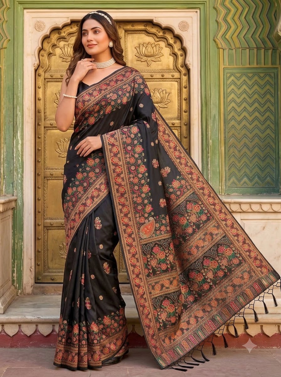 The Story of Her Pashmina Silk Saree