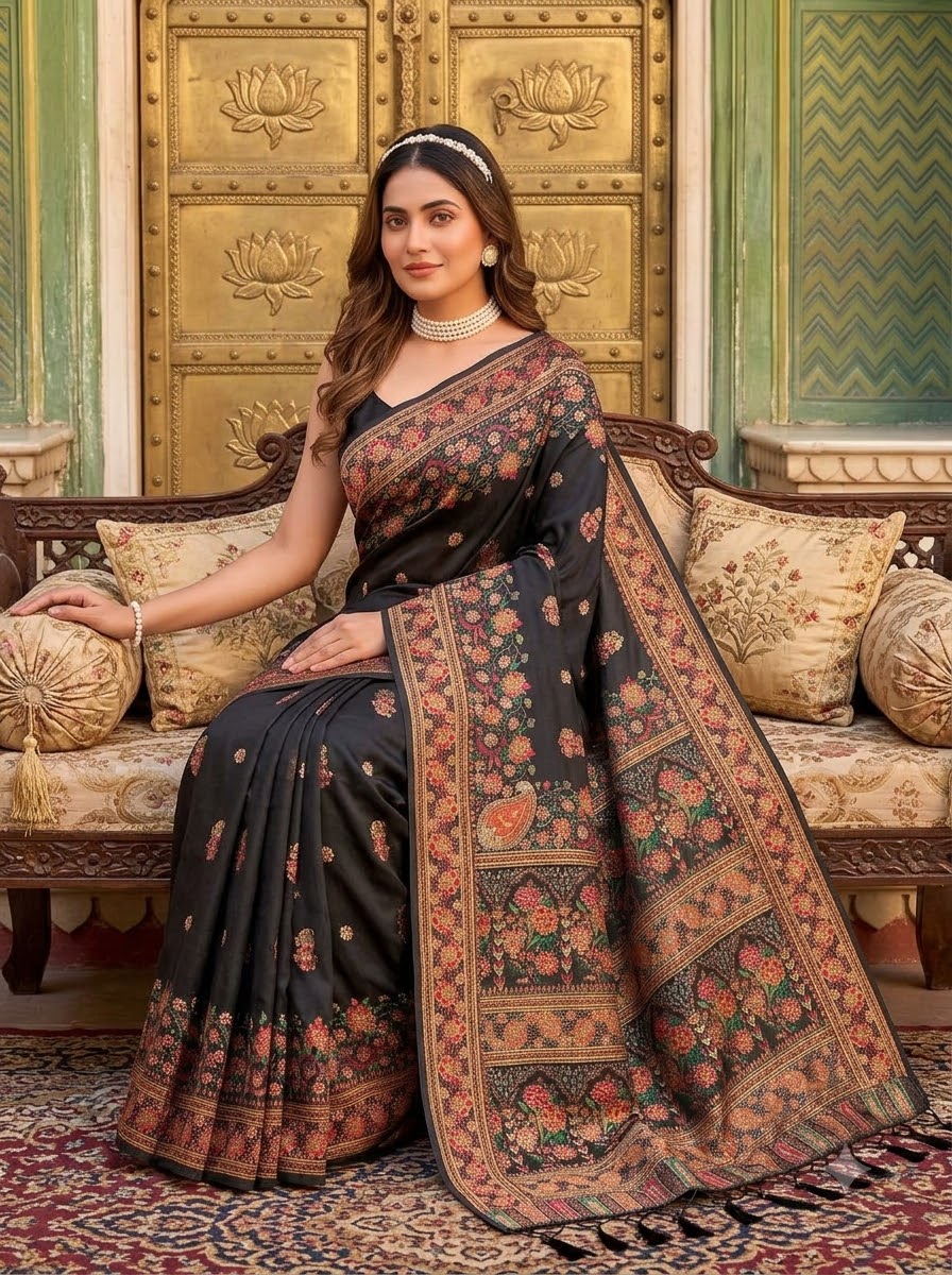 The Story of Her Pashmina Silk Saree
