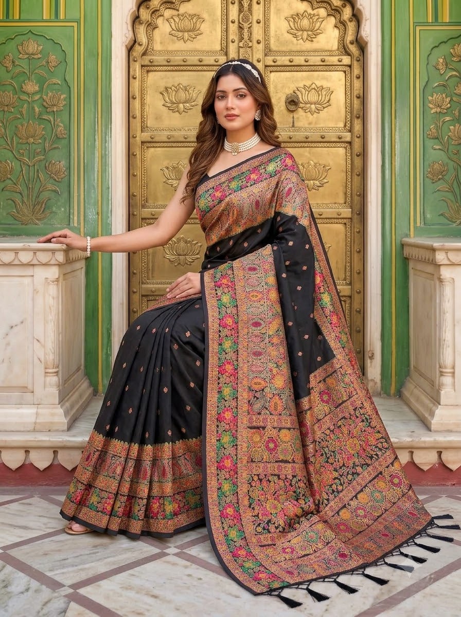 The Story of Her Pashmina Silk Saree