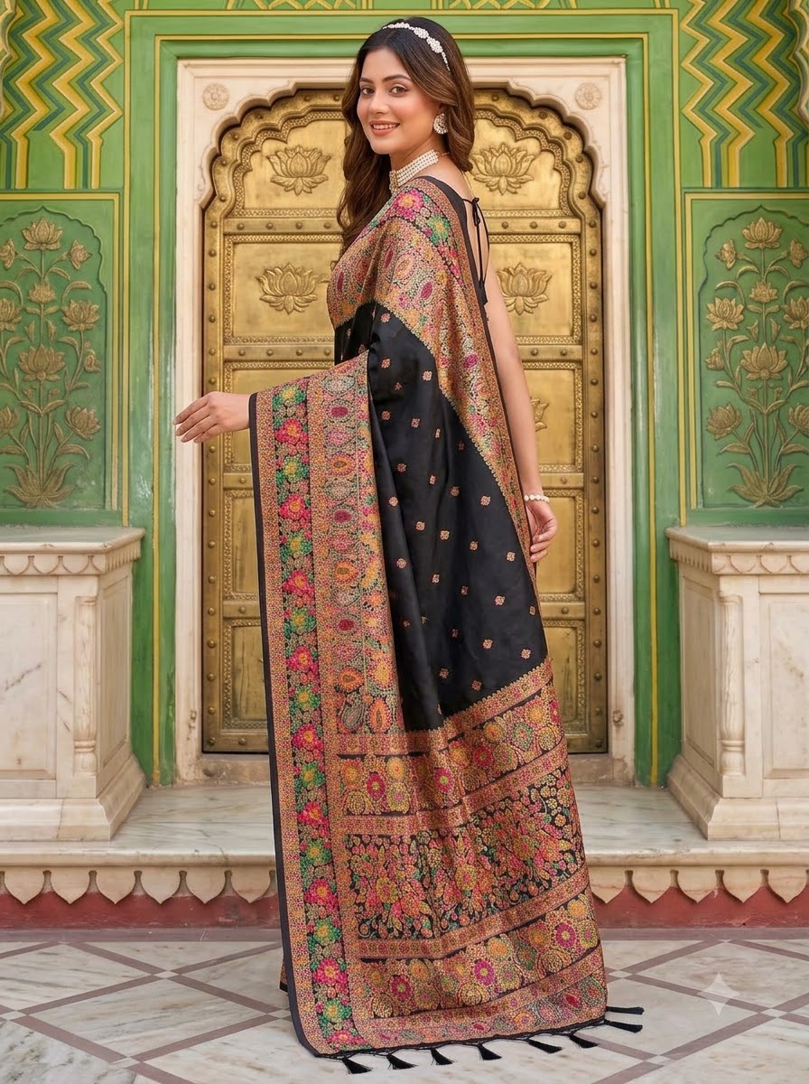 The Story of Her Pashmina Silk Saree