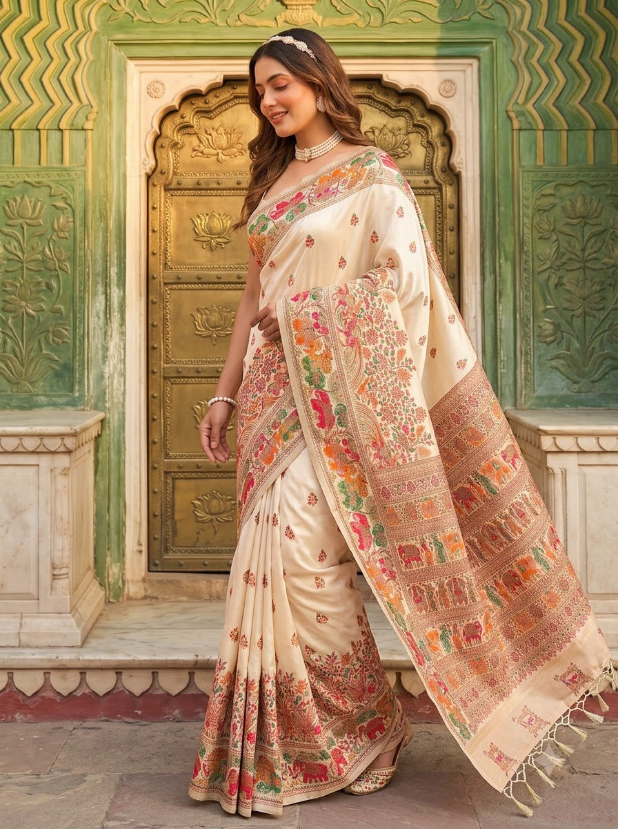 The Story of Her Pashmina Silk Saree