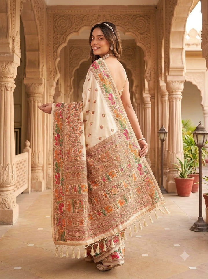 The Story of Her Pashmina Silk Saree