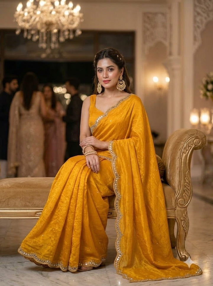 Iconic Glow Satin Silk Saree