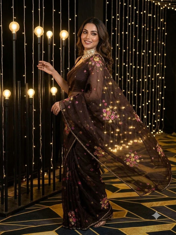 Lustrous Legacy Tabby Organza Saree