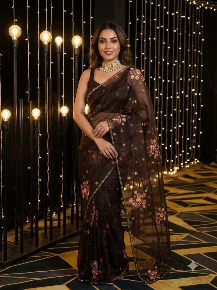 Lustrous Legacy Tabby Organza Saree