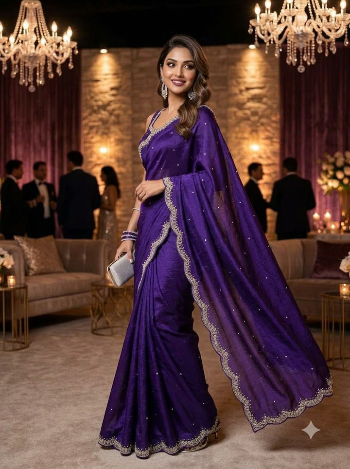 Iconic Glow Satin Silk Saree