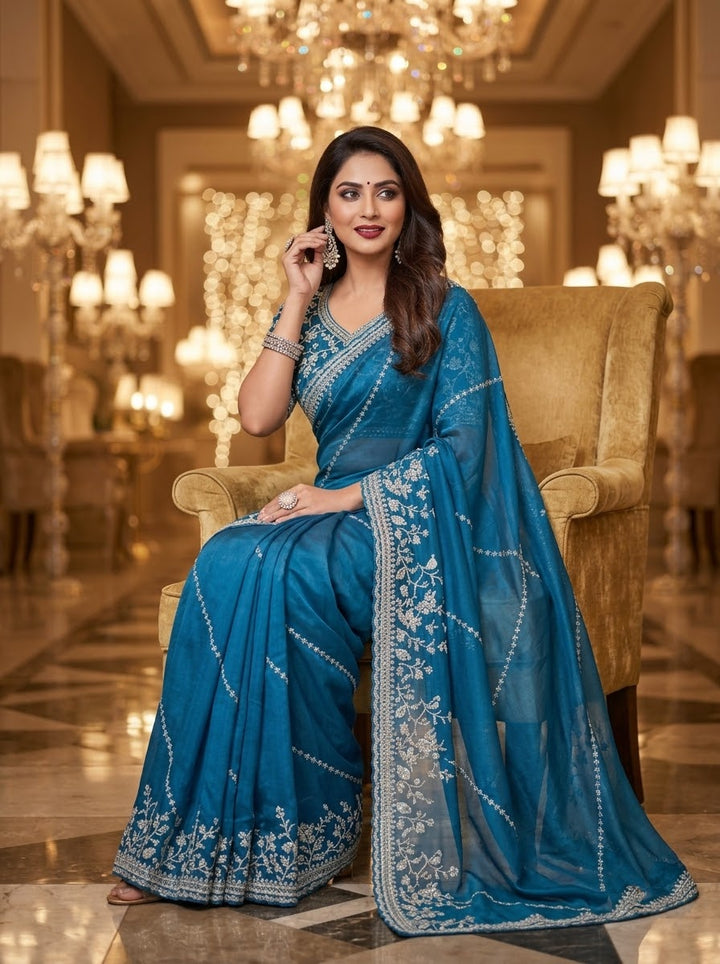 Most Recent Fancy silk Saree