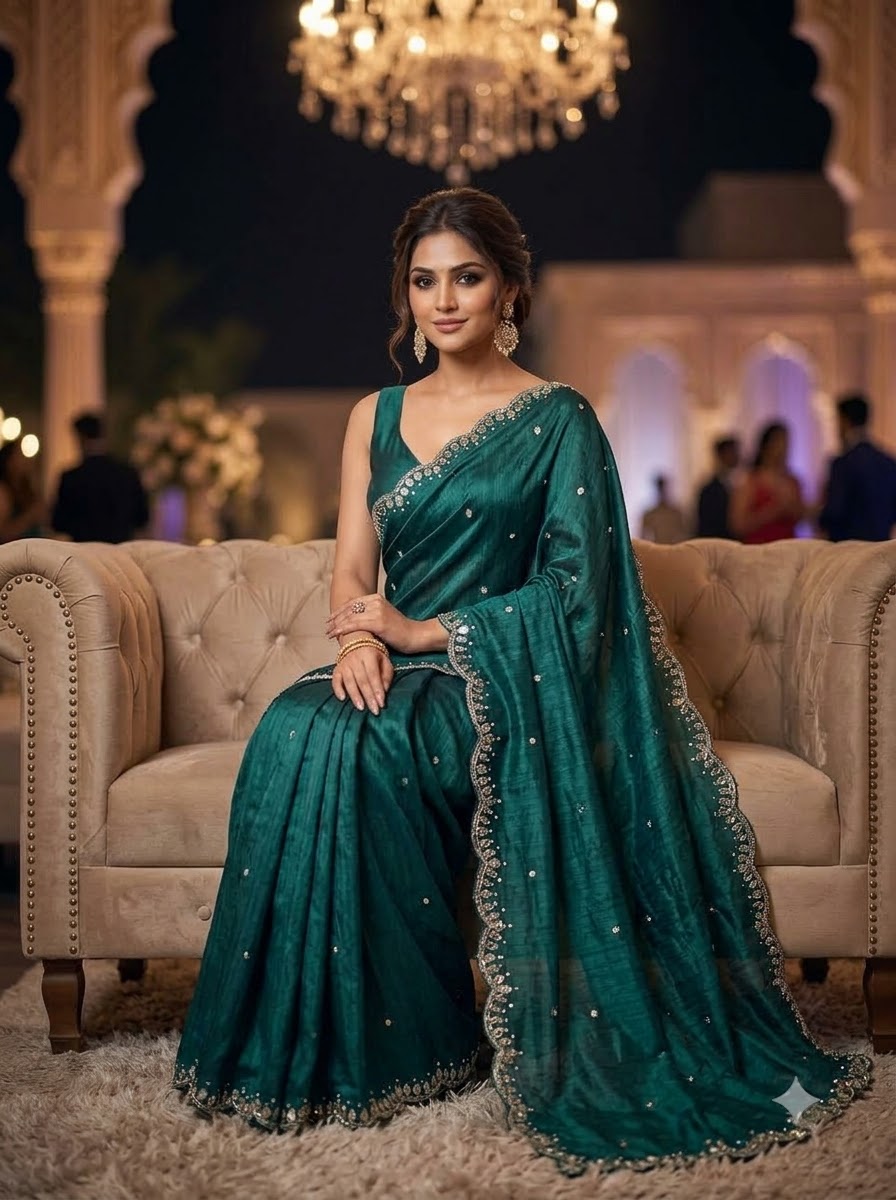 Iconic Glow Satin Silk Saree
