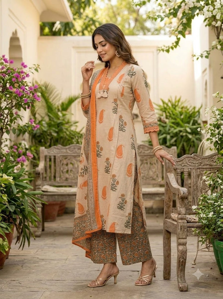 A Bloom of Grace Cotton Kurti Set