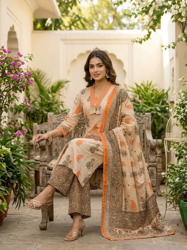 A Bloom of Grace Cotton Kurti Set