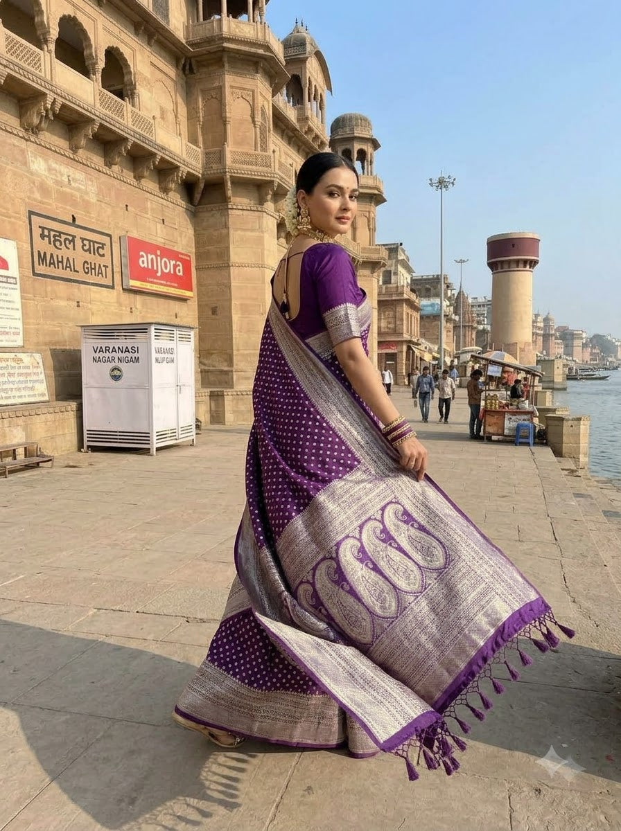 The Queen You Are Crepe Khaddi Silk Saree