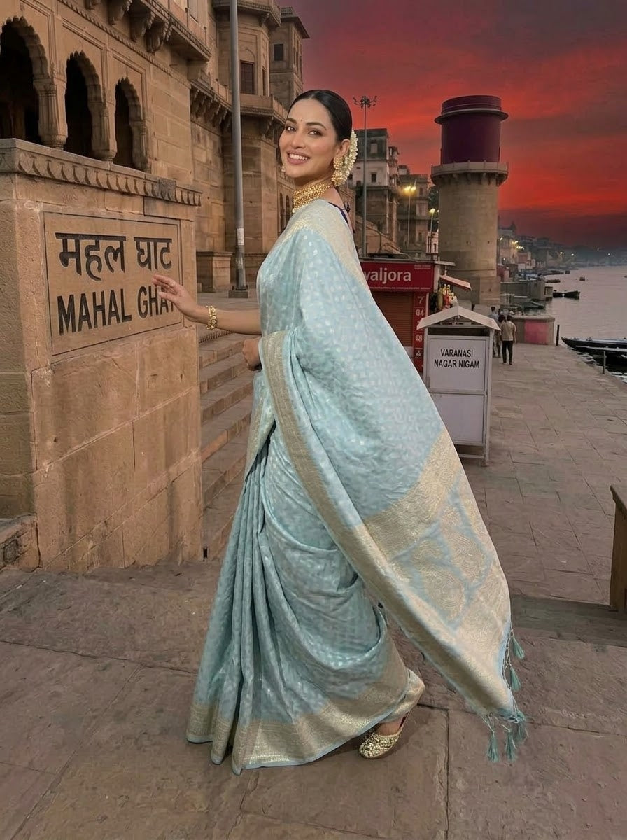 The Queen You Are Crepe Khaddi Silk Saree