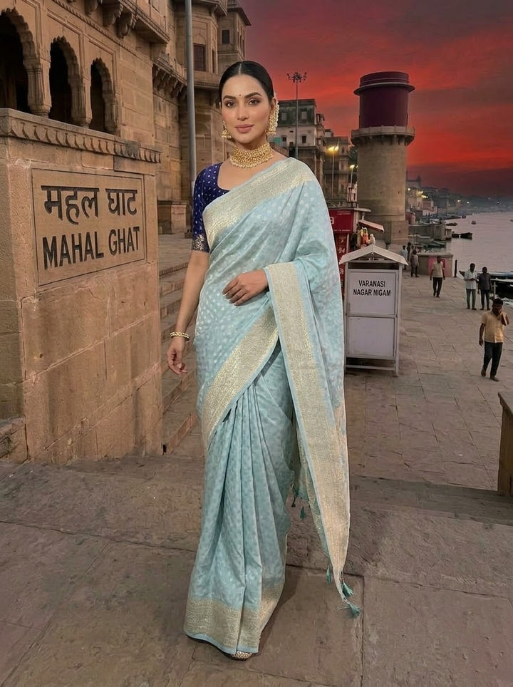 The Queen You Are Crepe Khaddi Silk Saree