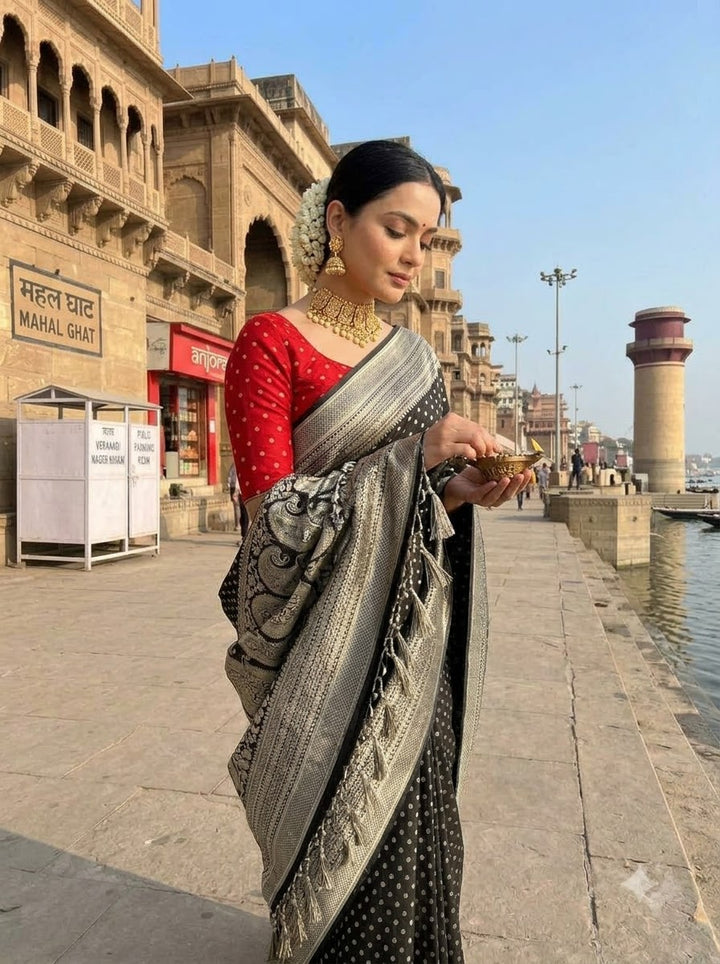 The Queen You Are Crepe Khaddi Silk Saree