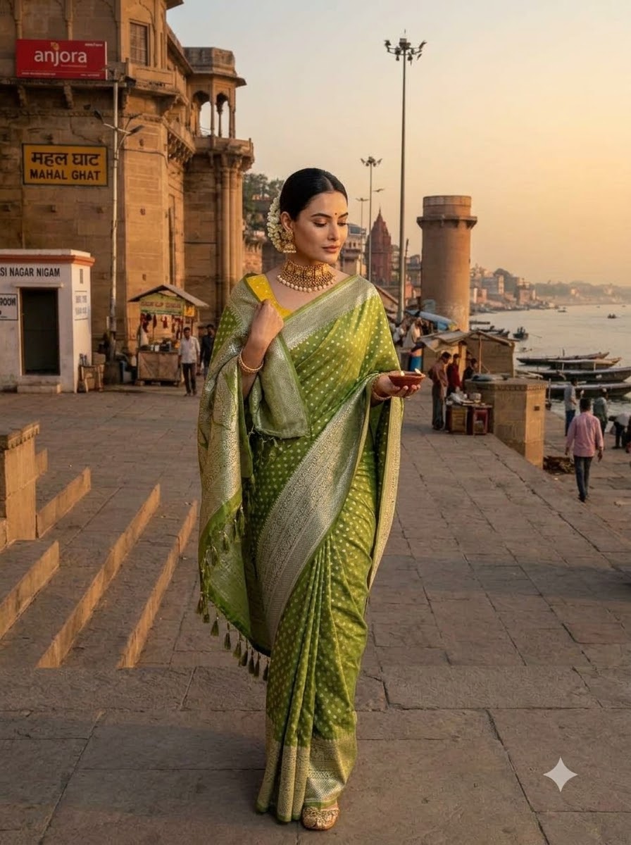 The Queen You Are Crepe Khaddi Silk Saree