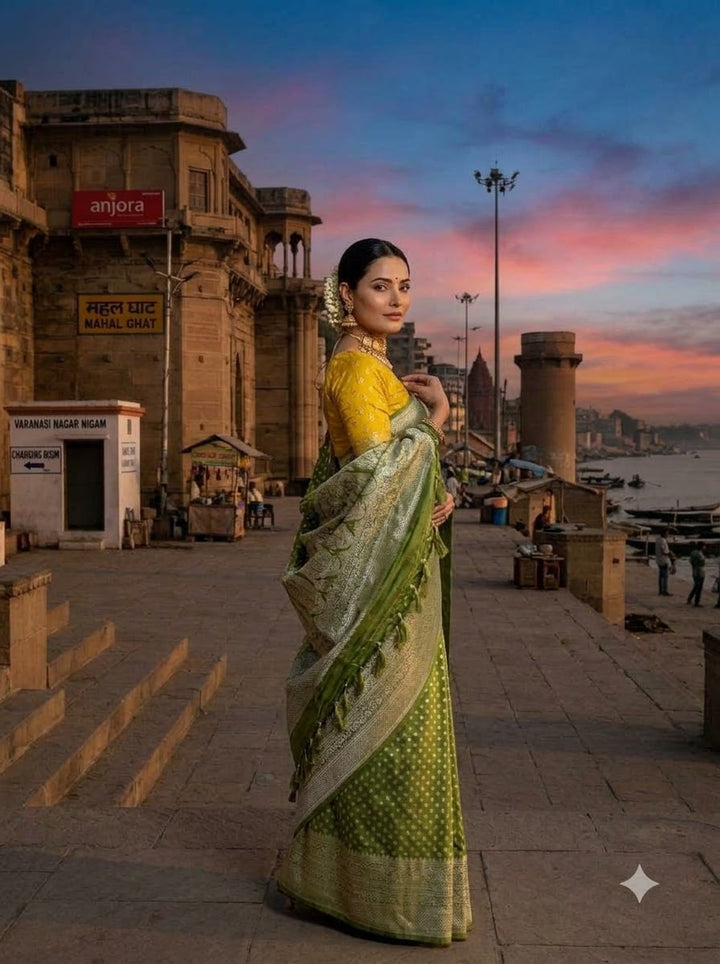 The Queen You Are Crepe Khaddi Silk Saree