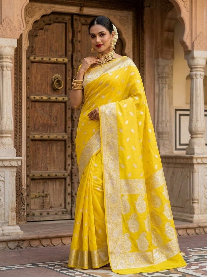 The Luxe -Semi Georgette Banarsi Saree