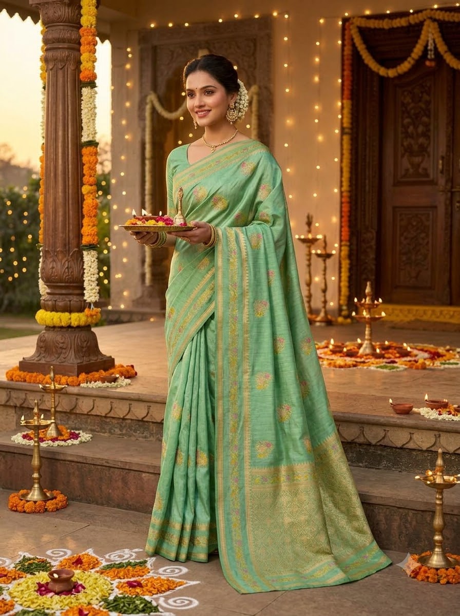 Fairytale Moment Khadi Silk Saree
