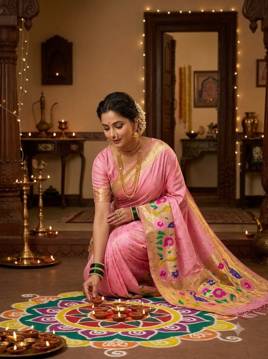 Shahi Kanjivaram Paithani Silk Saree