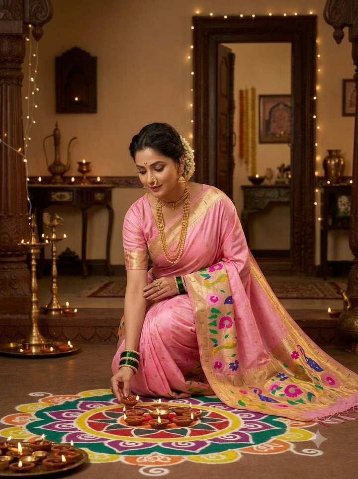 Shahi Kanjivaram Paithani Silk Saree