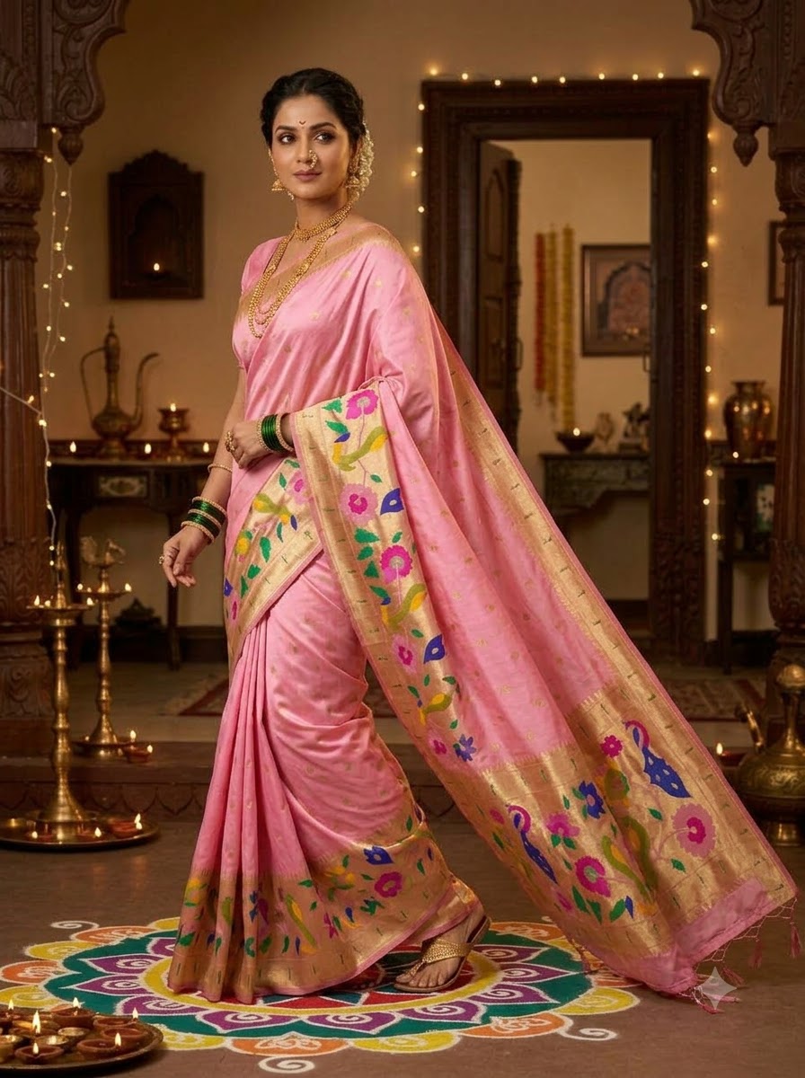 Shahi Kanjivaram Paithani Silk Saree