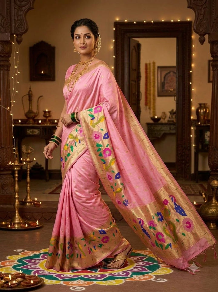 Shahi Kanjivaram Paithani Silk Saree