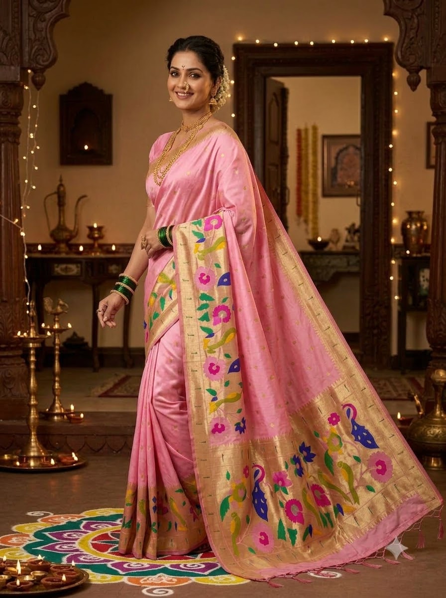 Shahi Kanjivaram Paithani Silk Saree