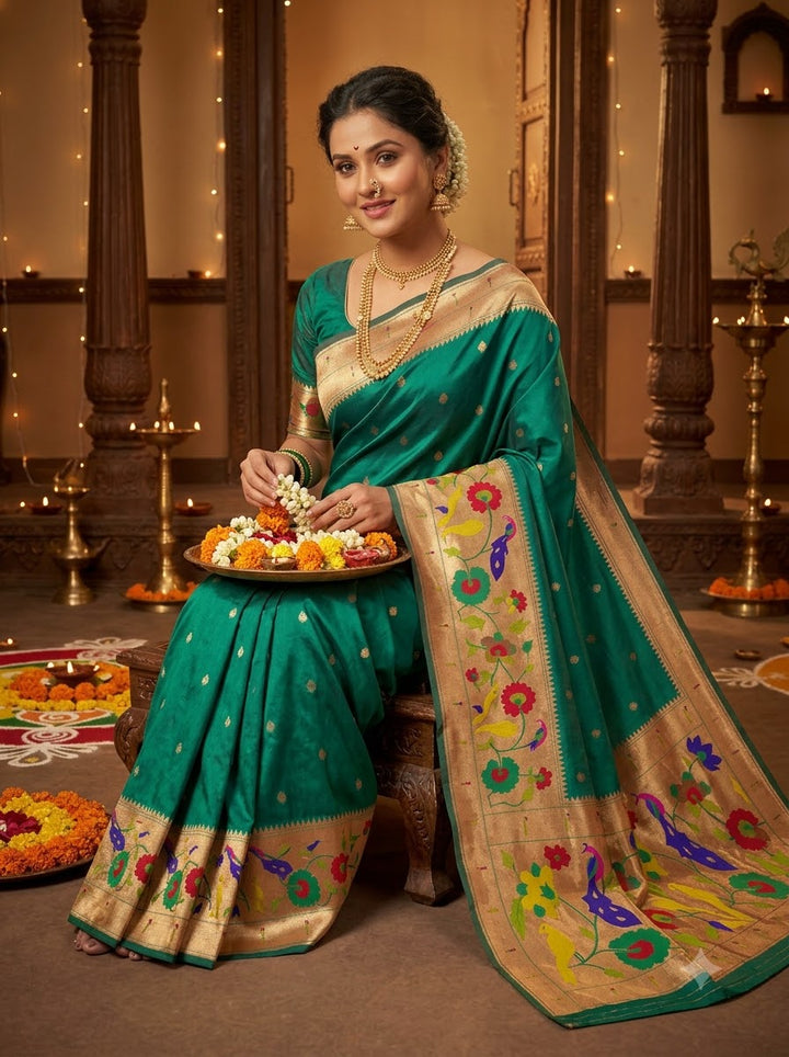 Shahi Kanjivaram Paithani Silk Saree